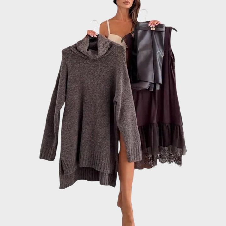 ELOWEN™ | Knit Sweater & Lace Dress Set