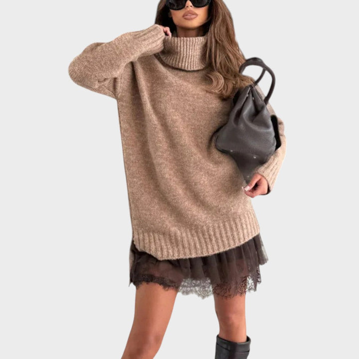 ELOWEN™ | Knit Sweater & Lace Dress Set