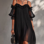 Selene™ | Lace-Trim Mini Dress