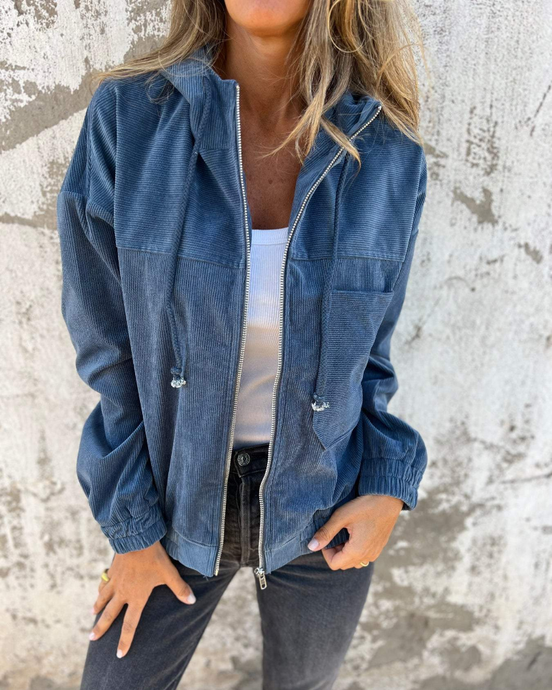 Marielle™ | The Retro Hooded Corduroy Jacket