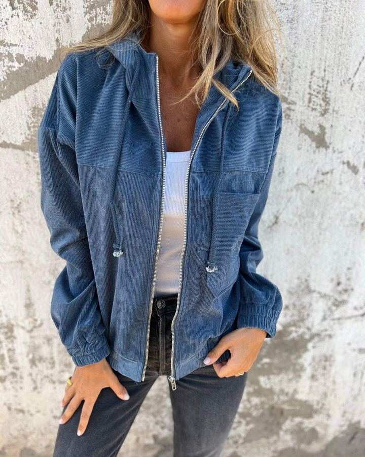 Marielle™ | The Retro Hooded Corduroy Jacket