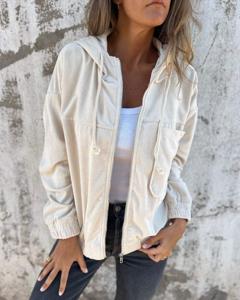 Marielle™ | The Retro Hooded Corduroy Jacket