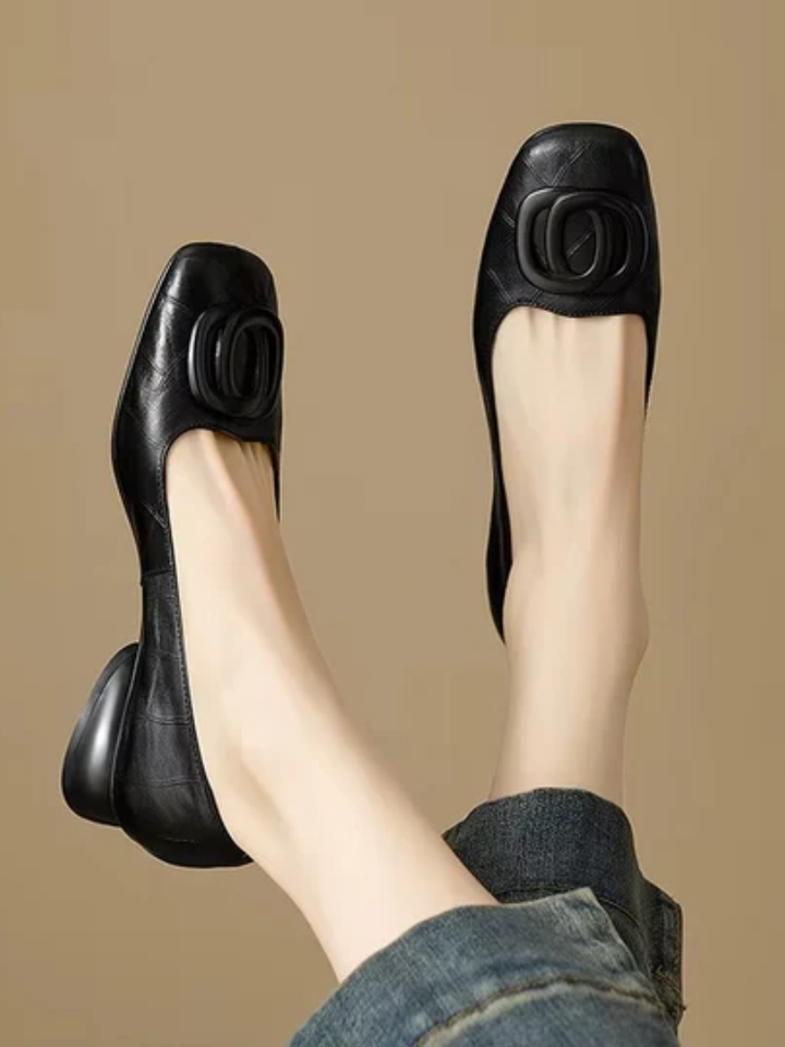 Ornella — Ballerine in Pelle Opium — Nero