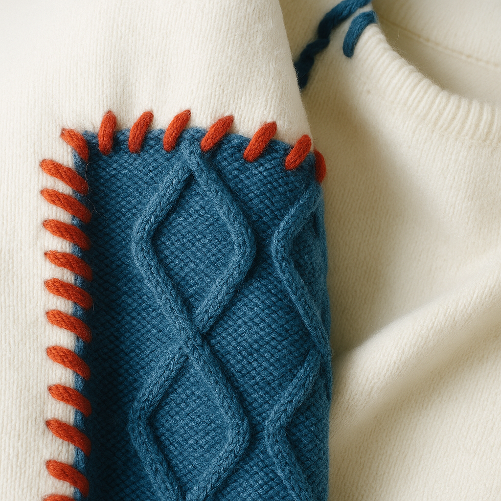 PATCHÉO™ | Artistic Colorblock Knit Sweater