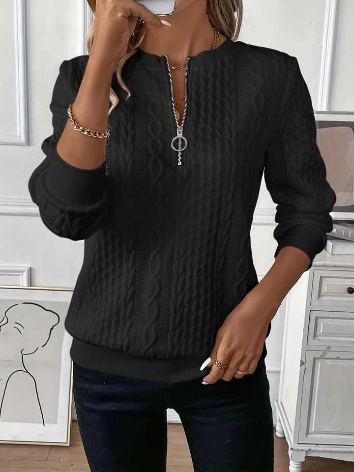 Women's Quarter-Zip Cable Knit Sweater