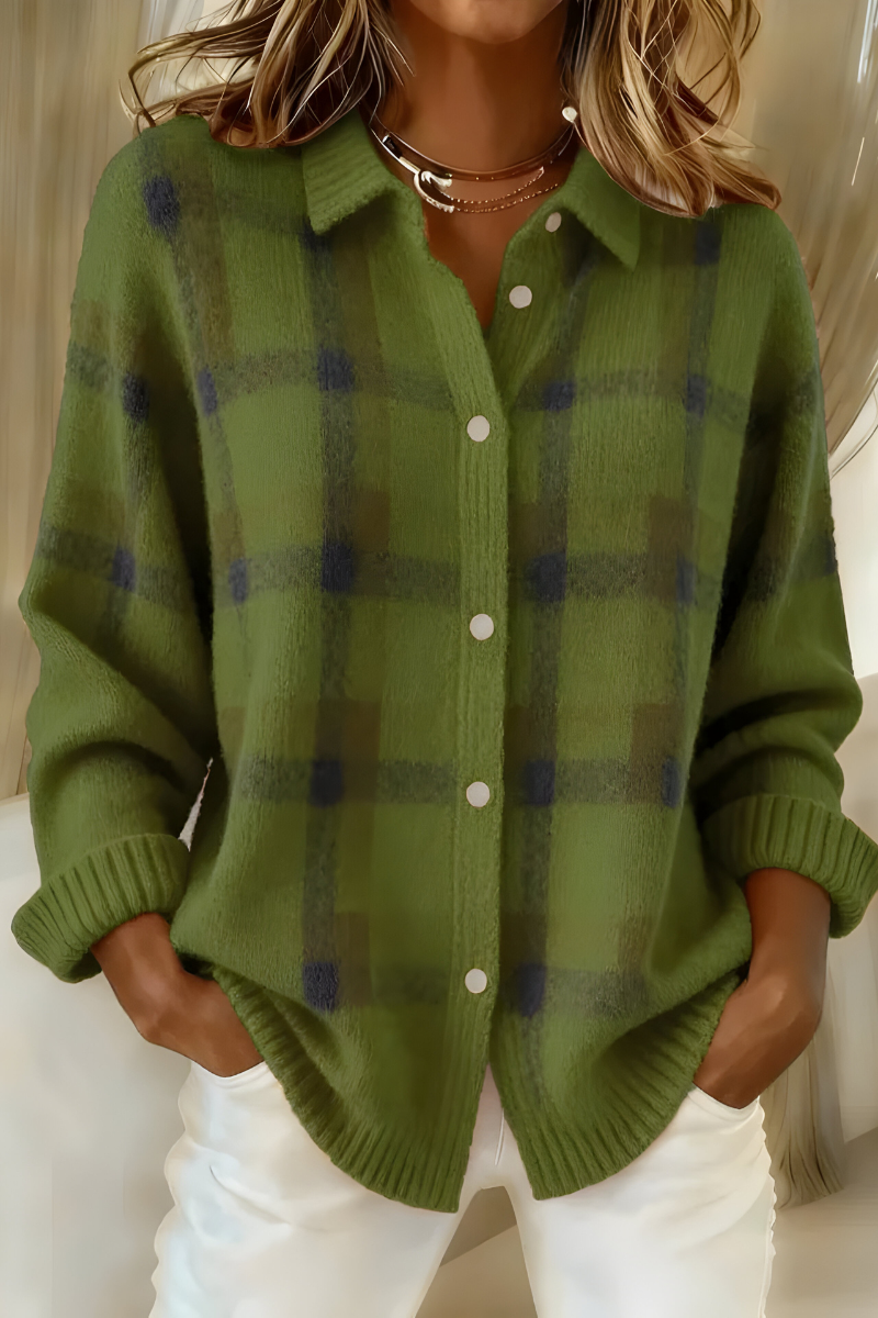Mabel™ | Check Knit Cardigan