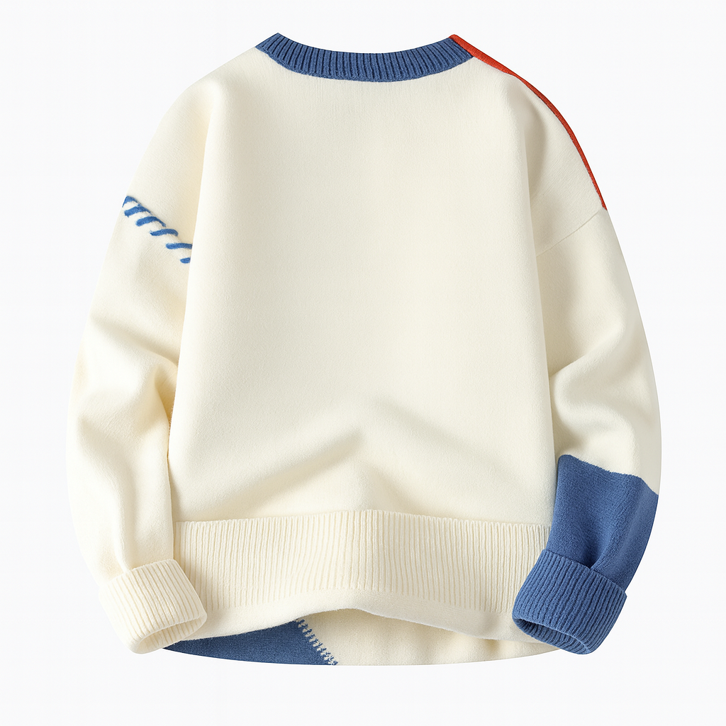 PATCHÉO™ | Artistic Colorblock Knit Sweater