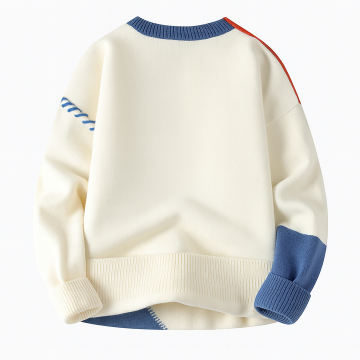 PATCHÉO™ | Artistic Colorblock Knit Sweater