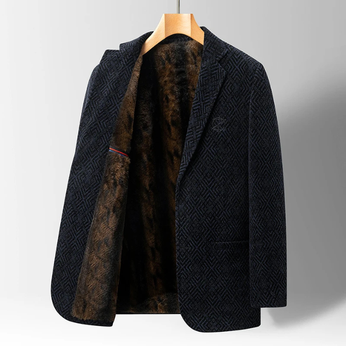 Winslet™ | The Faux Fur-Lined Wool Blazer