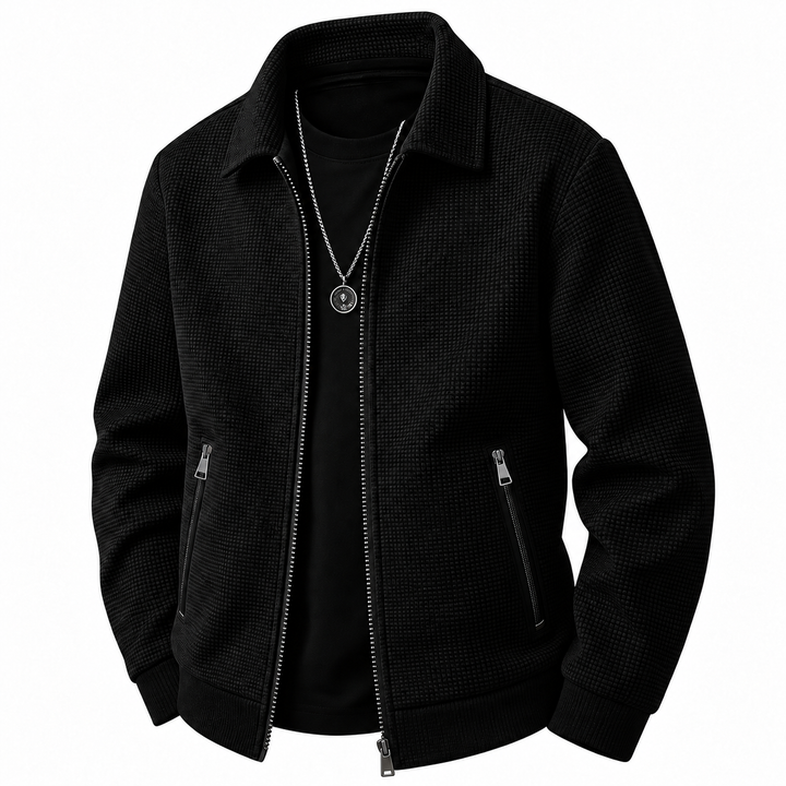 Beckett™ | Textured Zip-Up Collared Jacket