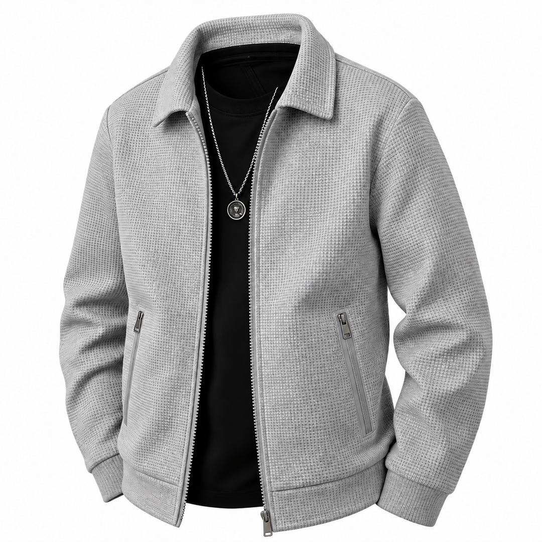 Beckett™ | Textured Zip-Up Collared Jacket