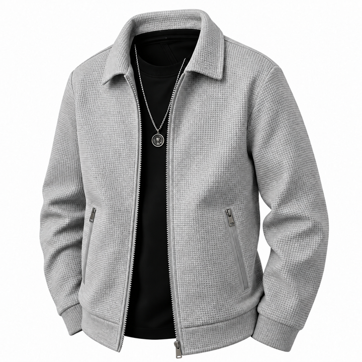 Beckett™ | Textured Zip-Up Collared Jacket
