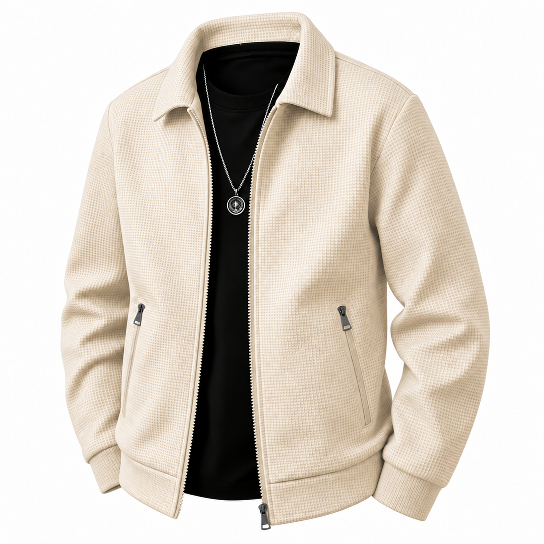 Beckett™ | Textured Zip-Up Collared Jacket