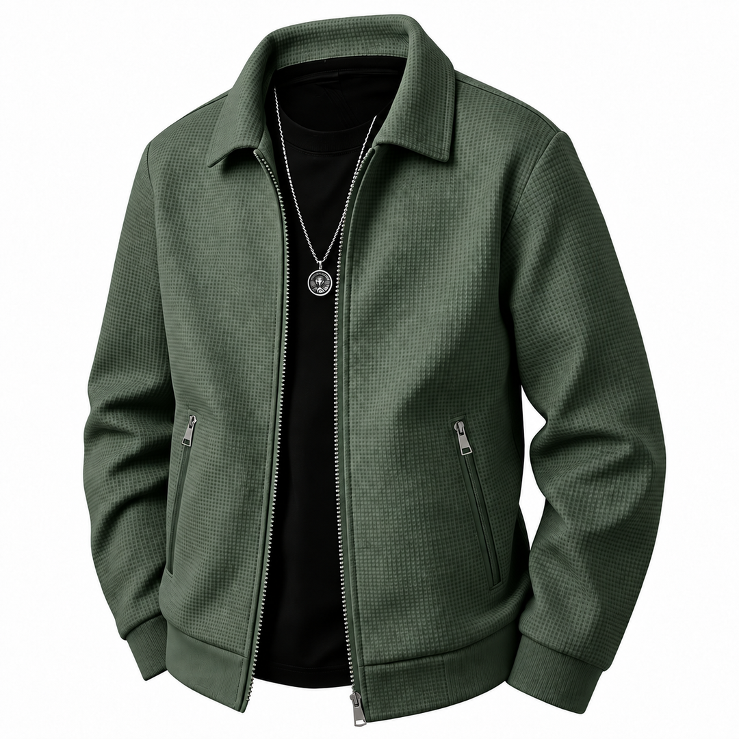 Beckett™ | Textured Zip-Up Collared Jacket