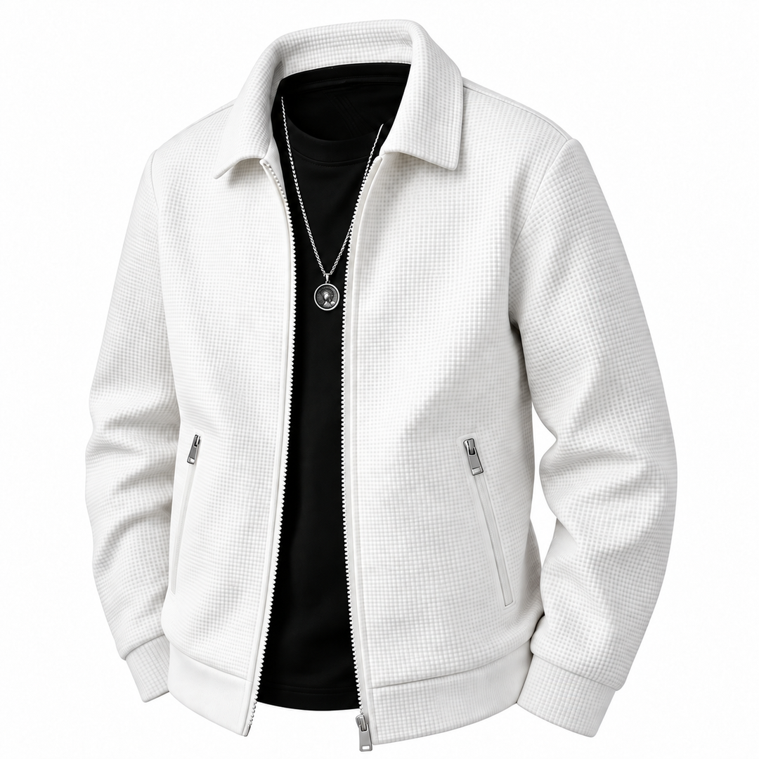 Beckett™ | Textured Zip-Up Collared Jacket