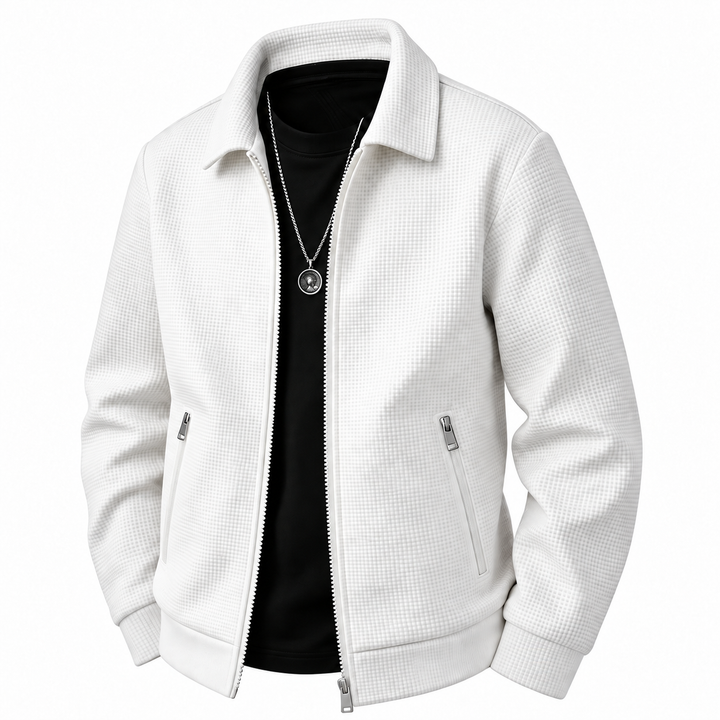 Beckett™ | Textured Zip-Up Collared Jacket