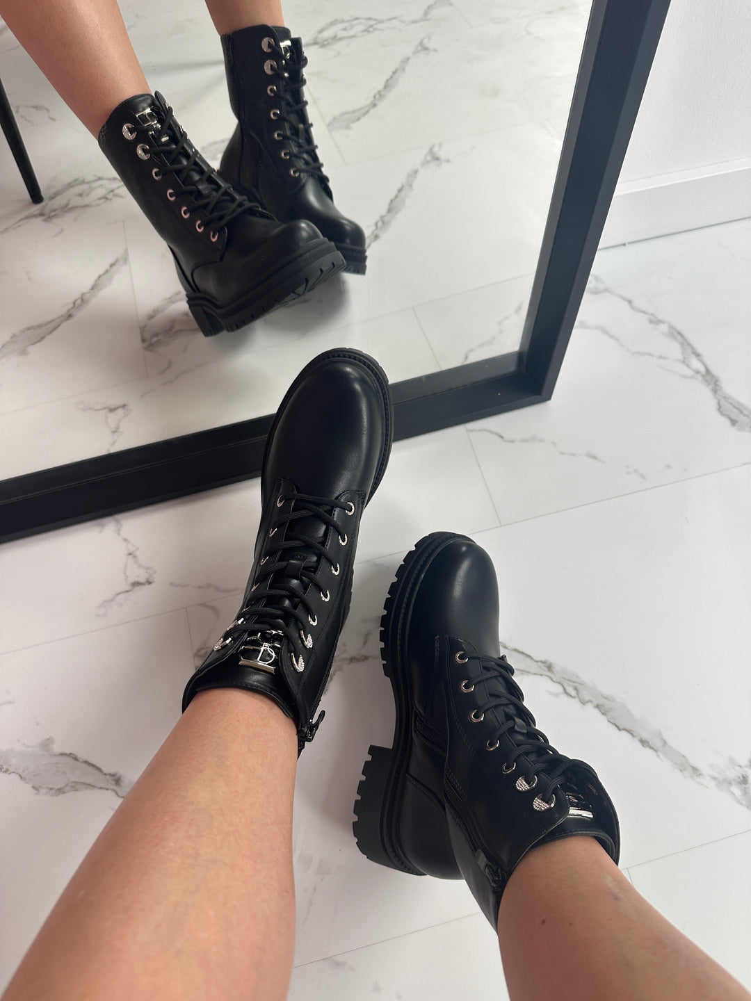 Mila™ | Chunky Lace-Up Boots
