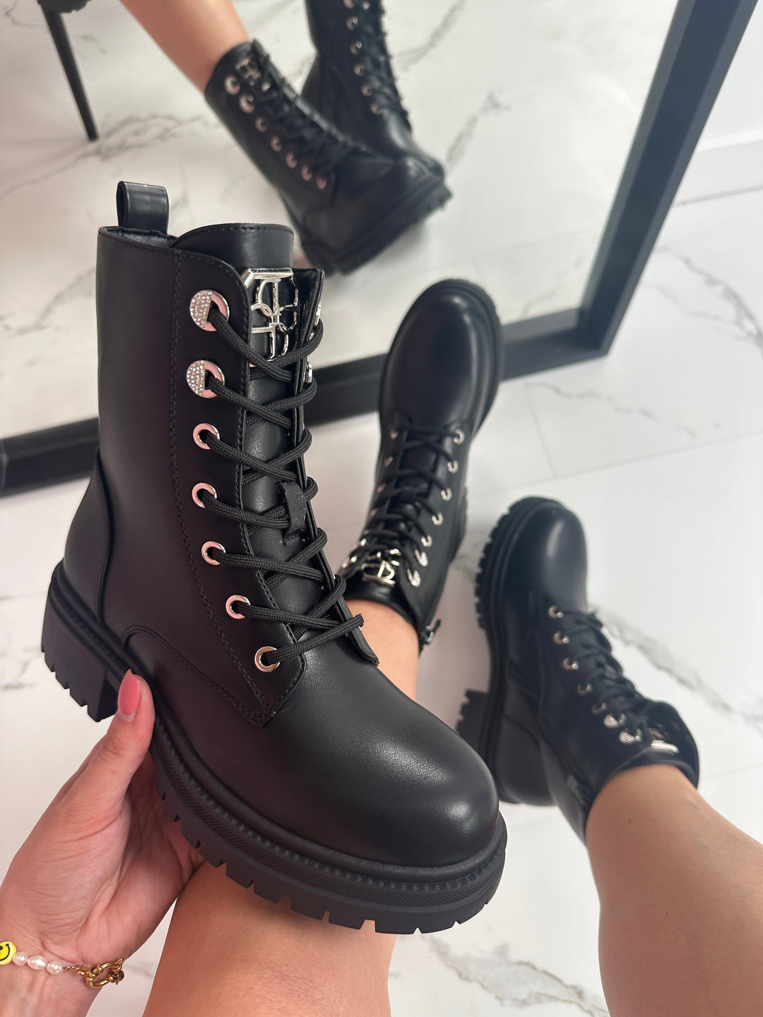 Mila™ | Chunky Lace-Up Boots