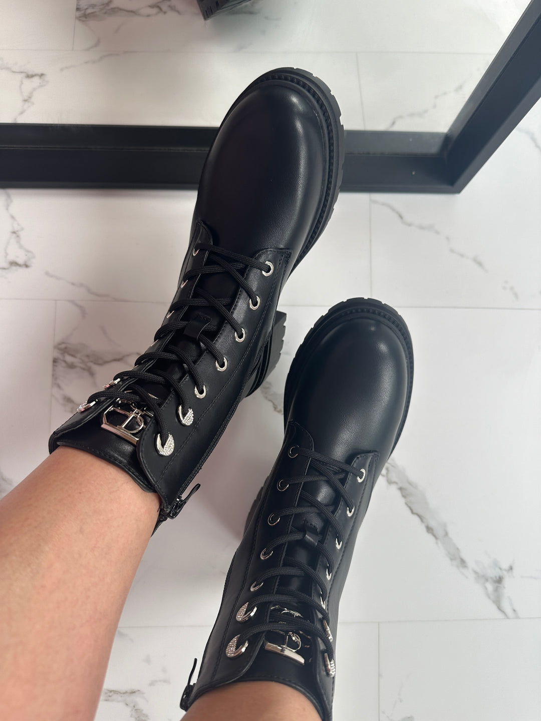 Mila™ | Chunky Lace-Up Boots