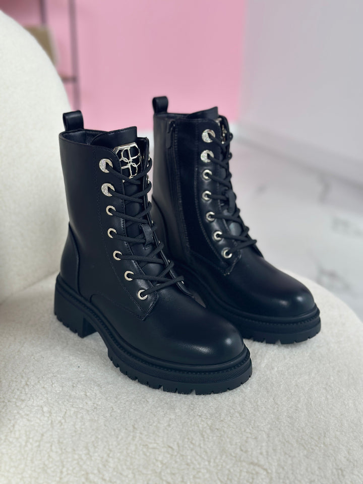Mila™ | Chunky Lace-Up Boots