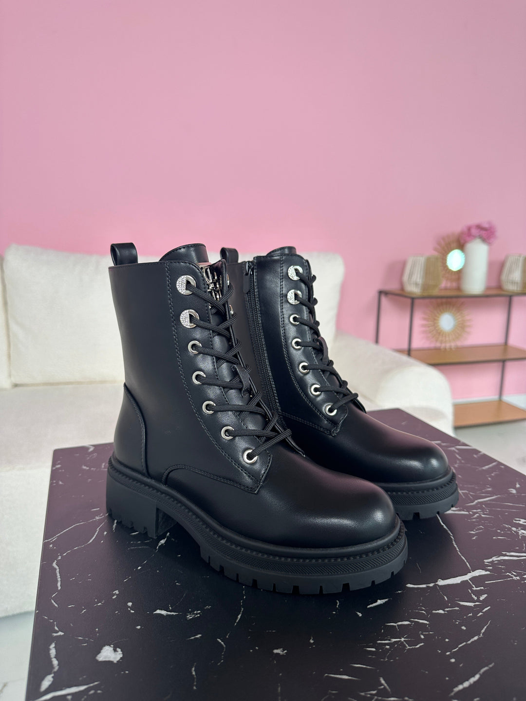 Mila™ | Chunky Lace-Up Boots