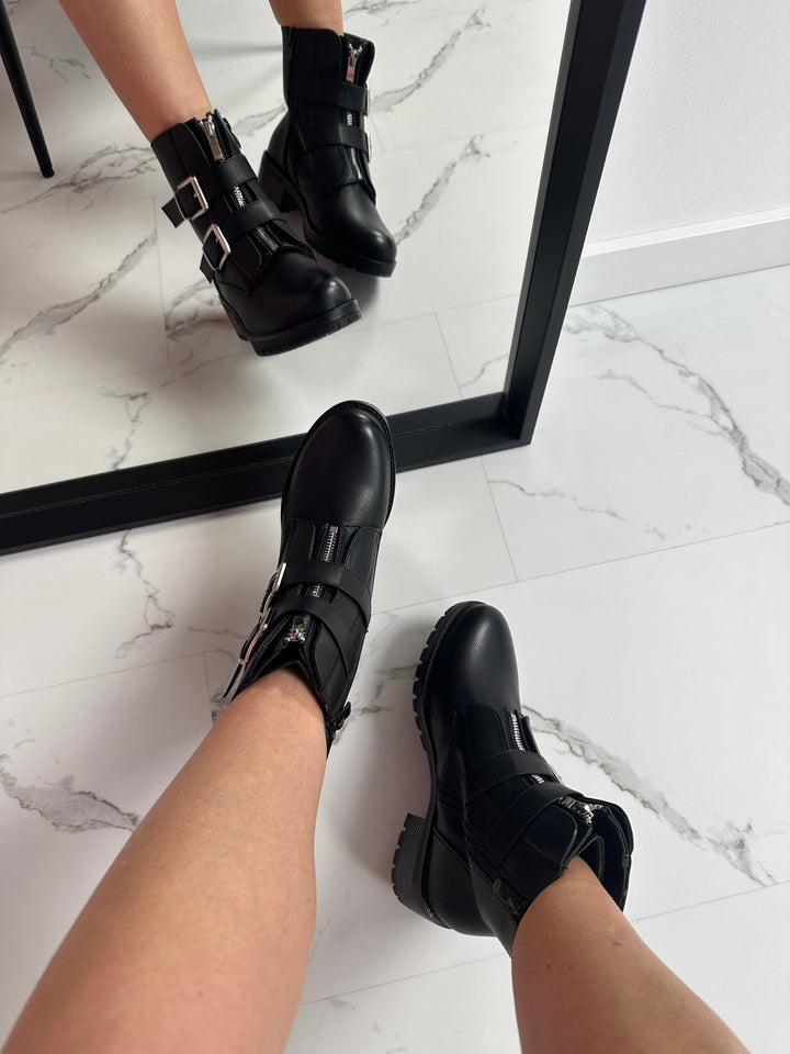 Ava™ | Buckle Ankle Boots