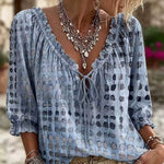 Chemise imprimée à pois ethnique