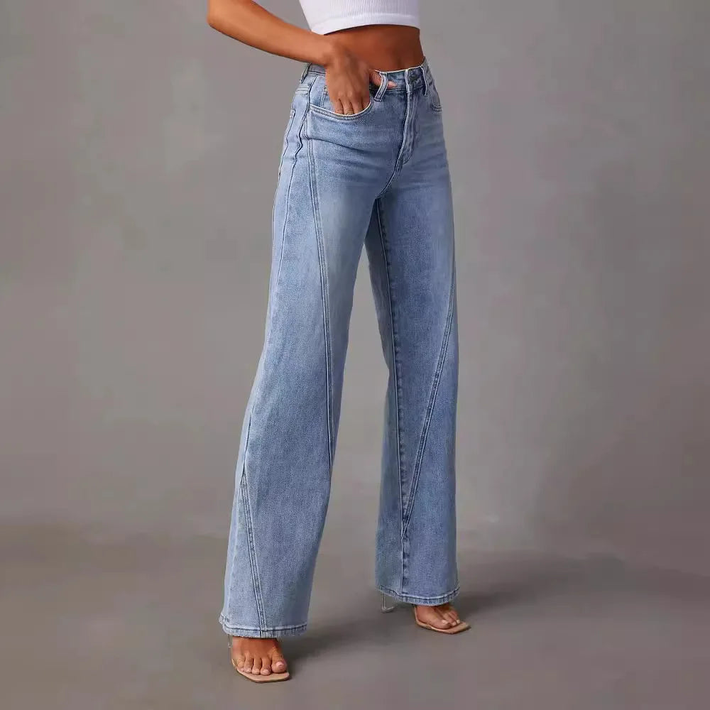 Harlan™ | The Vintage Striped Wide-Leg Jeans