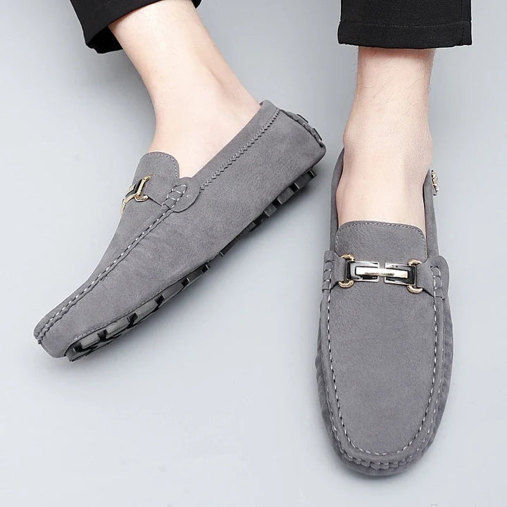 Hartley™ | The Suede Metallic-Bit Driving Loafer