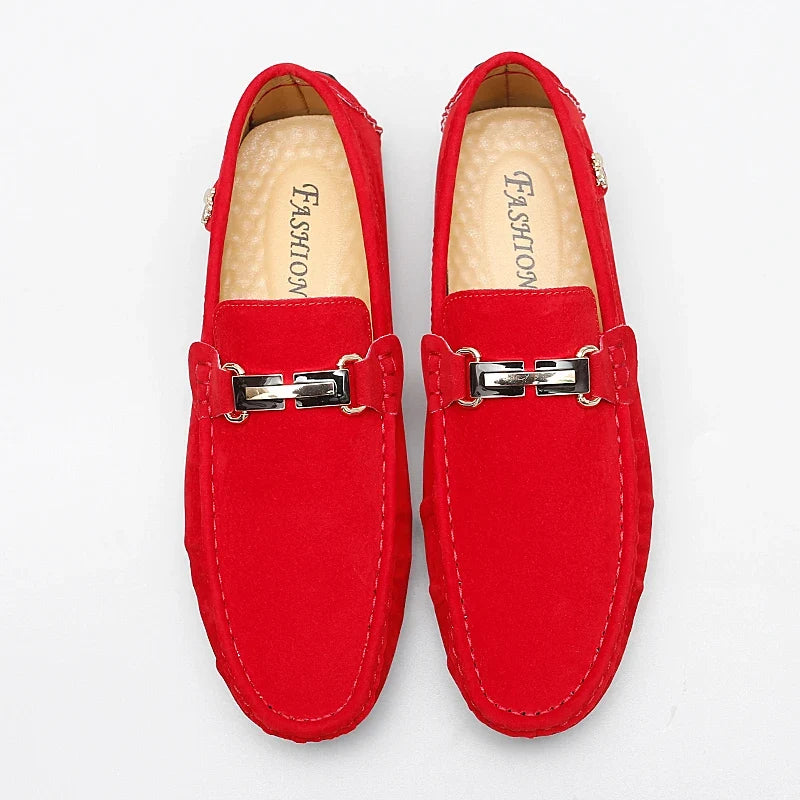 Hartley™ | The Suede Metallic-Bit Driving Loafer