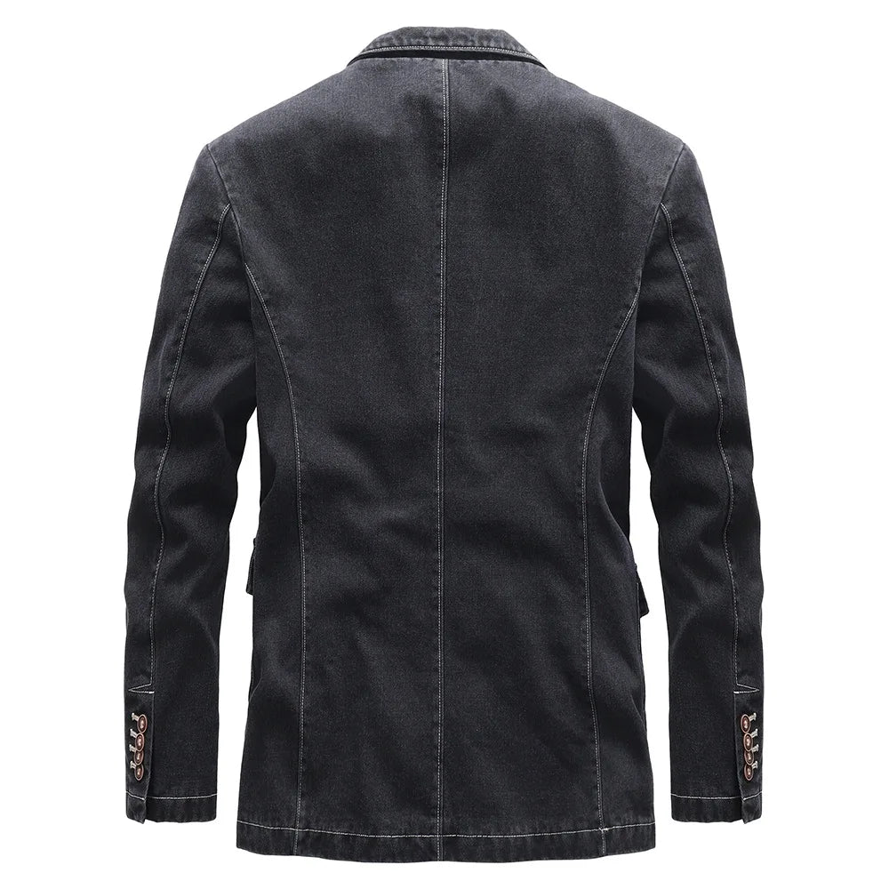 Kellan™ | The Double-Breasted Denim Jacket
