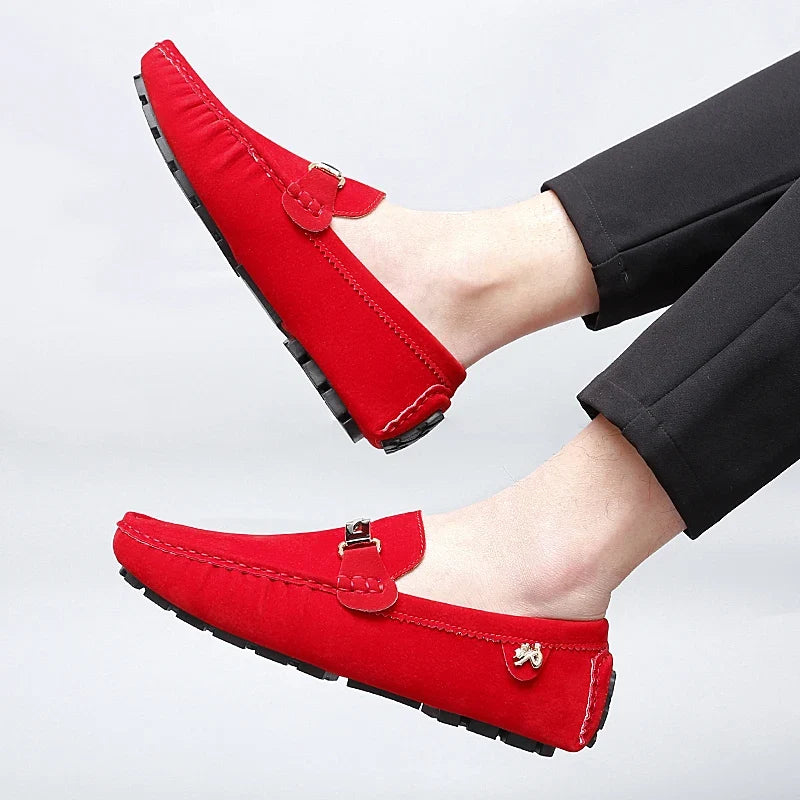 Hartley™ | The Suede Metallic-Bit Driving Loafer
