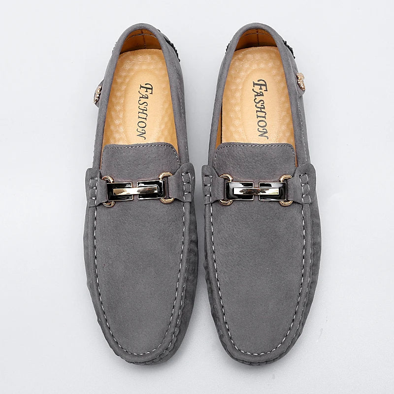 Hartley™ | The Suede Metallic-Bit Driving Loafer