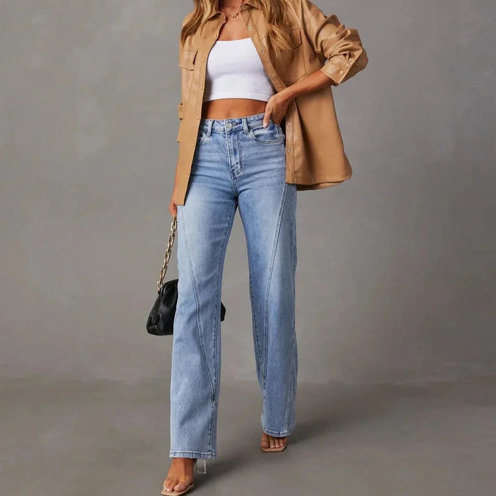 Harlan™ | The Vintage Striped Wide-Leg Jeans