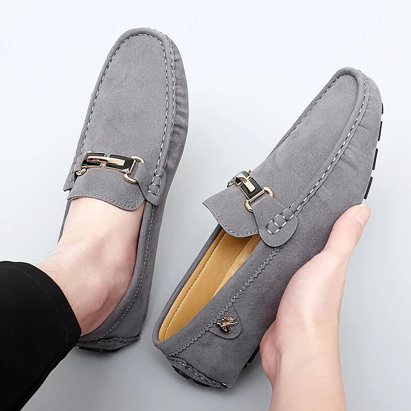 Hartley™ | The Suede Metallic-Bit Driving Loafer