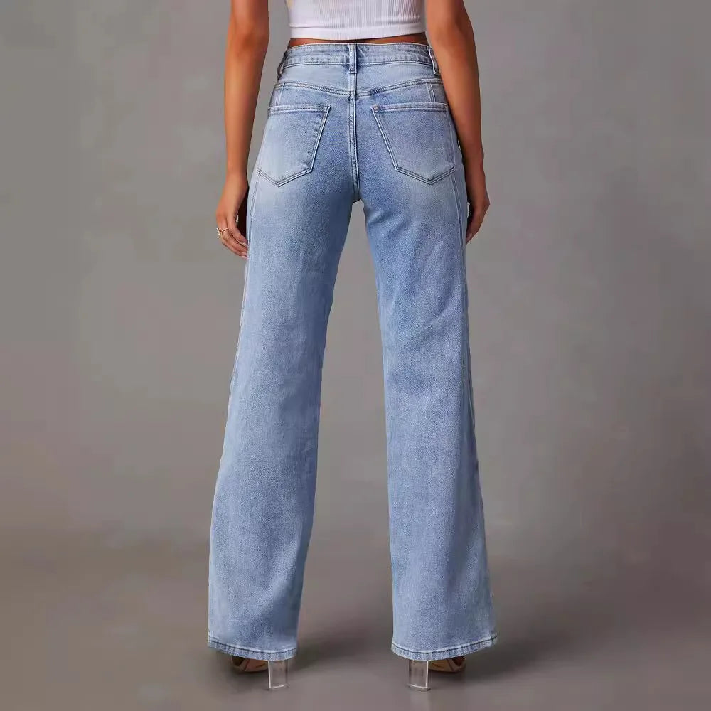 Harlan™ | The Vintage Striped Wide-Leg Jeans