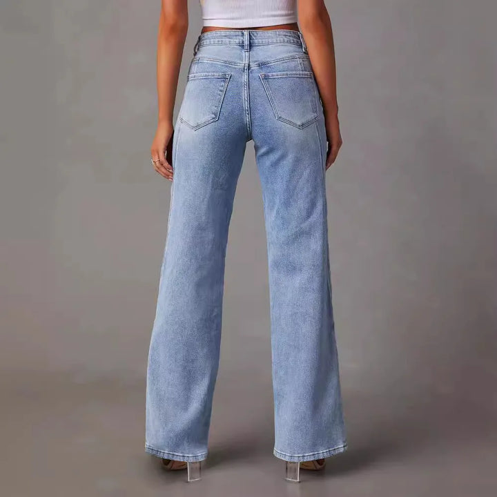 Harlan™ | The Vintage Striped Wide-Leg Jeans