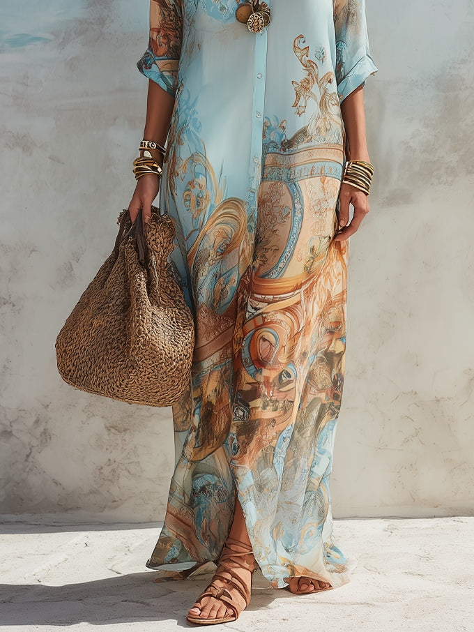 Riviera™ | Mediterranean Maxi Dress
