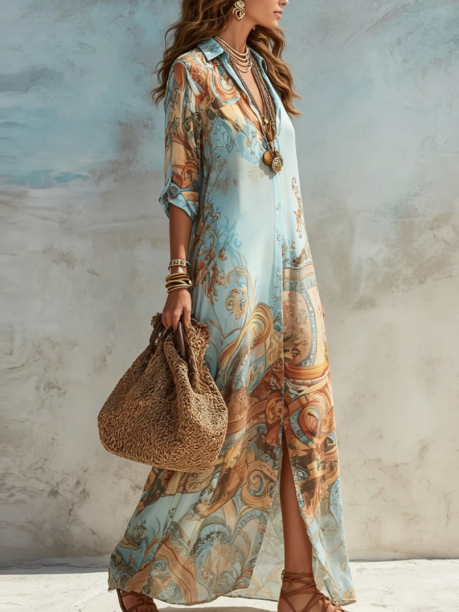 Riviera™ | Mediterranean Maxi Dress