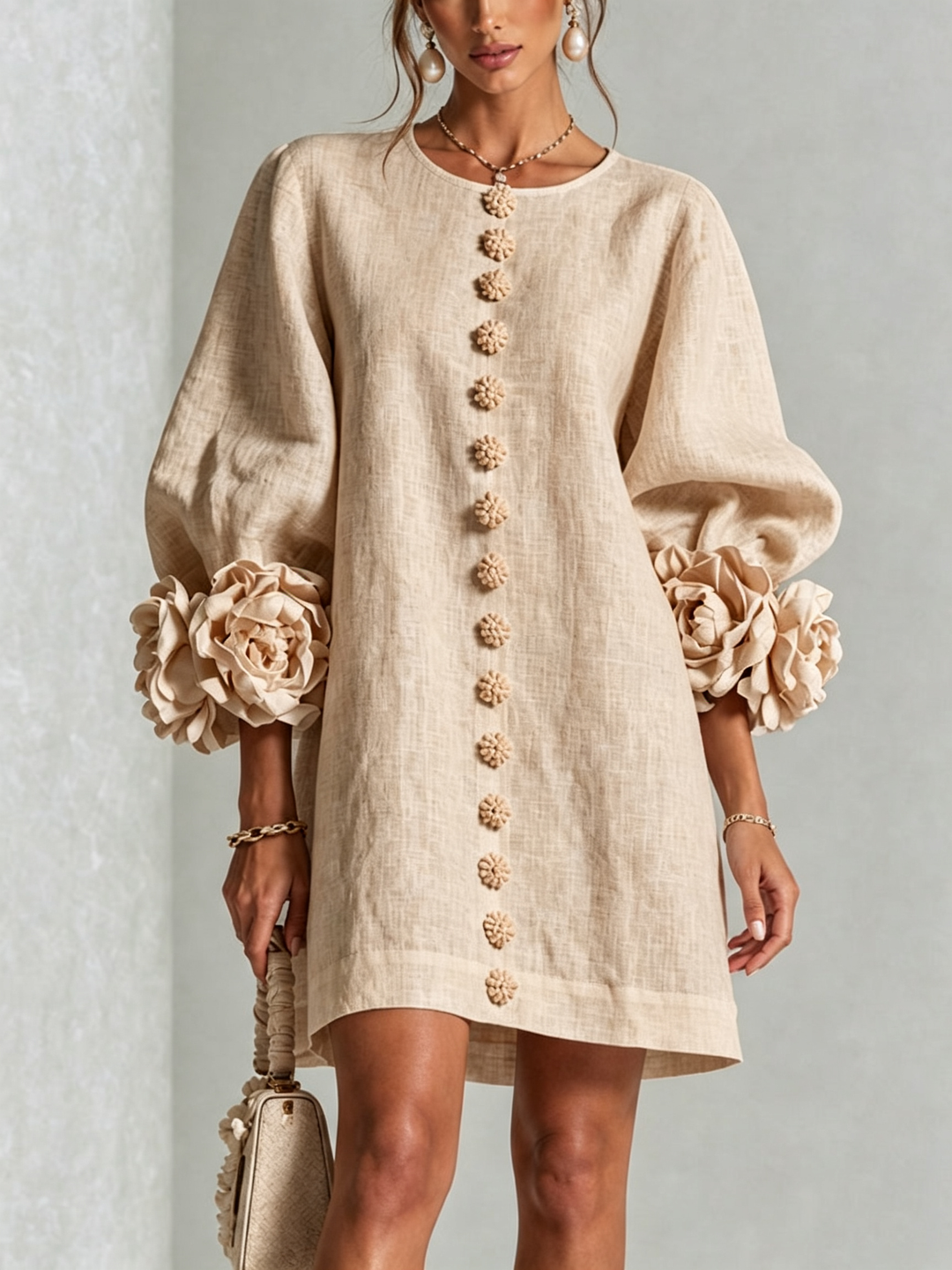 Rosalie™ | Floral Statement Sleeve Dress