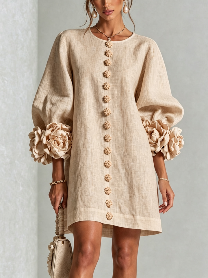 Rosalie™ | Floral Statement Sleeve Dress