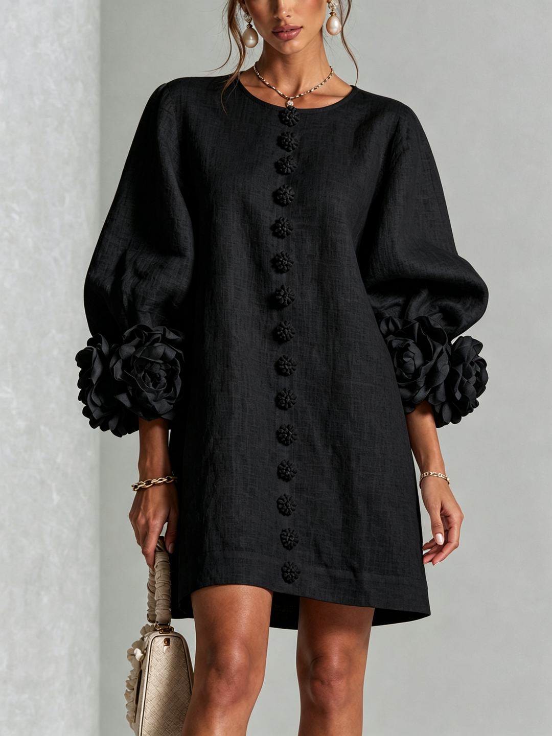 Rosalie™ | Floral Statement Sleeve Dress