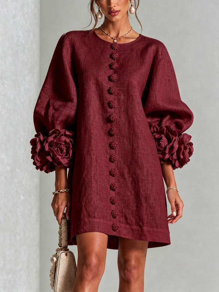 Rosalie™ | Floral Statement Sleeve Dress