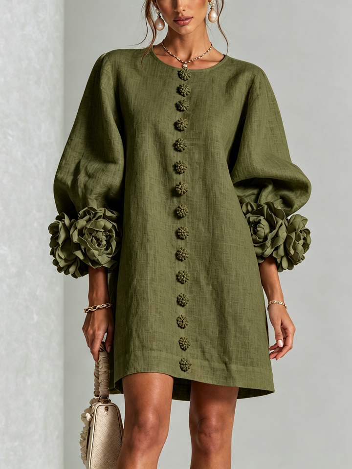 Rosalie™ | Floral Statement Sleeve Dress