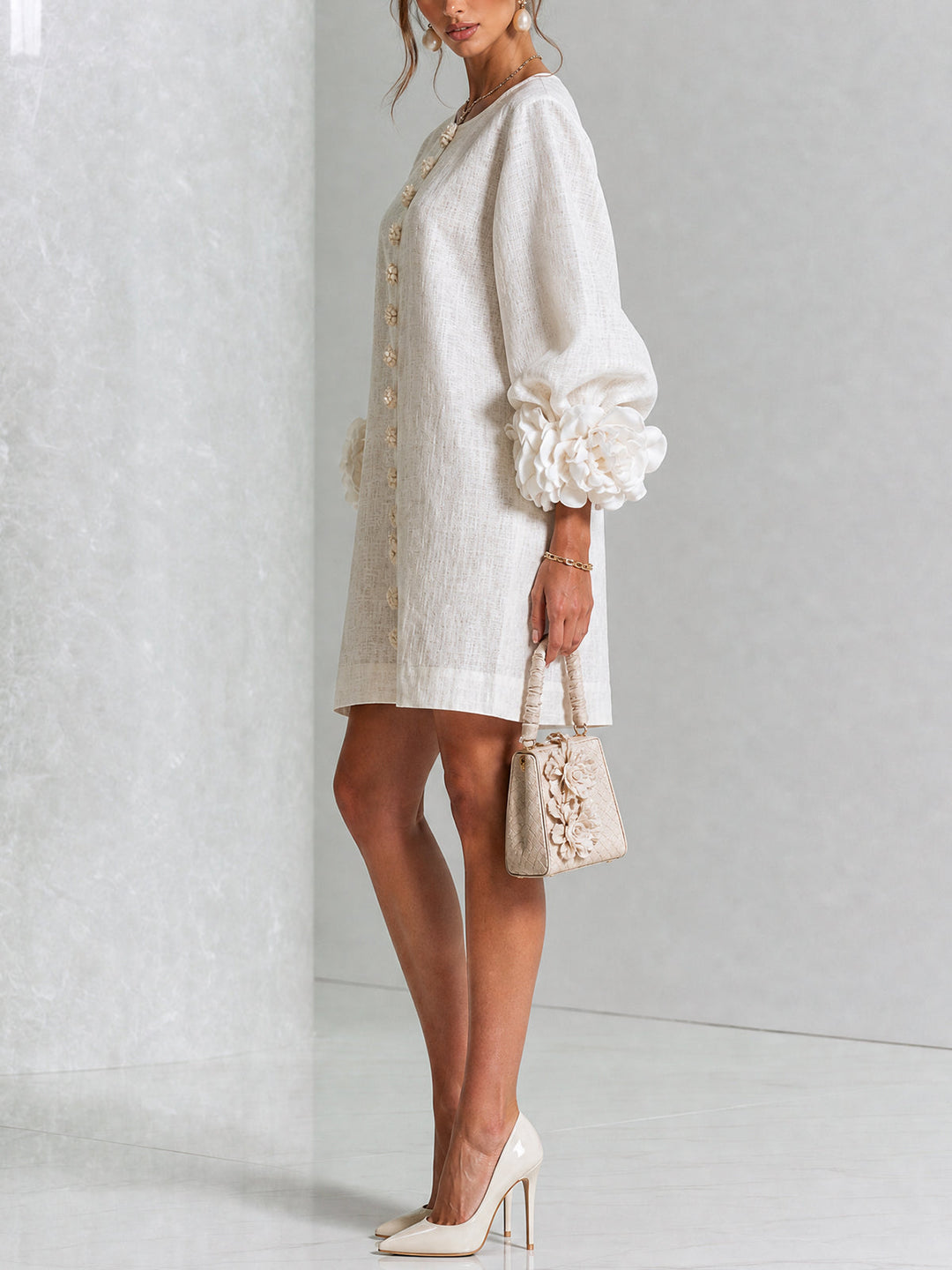 Rosalie™ | Floral Statement Sleeve Dress
