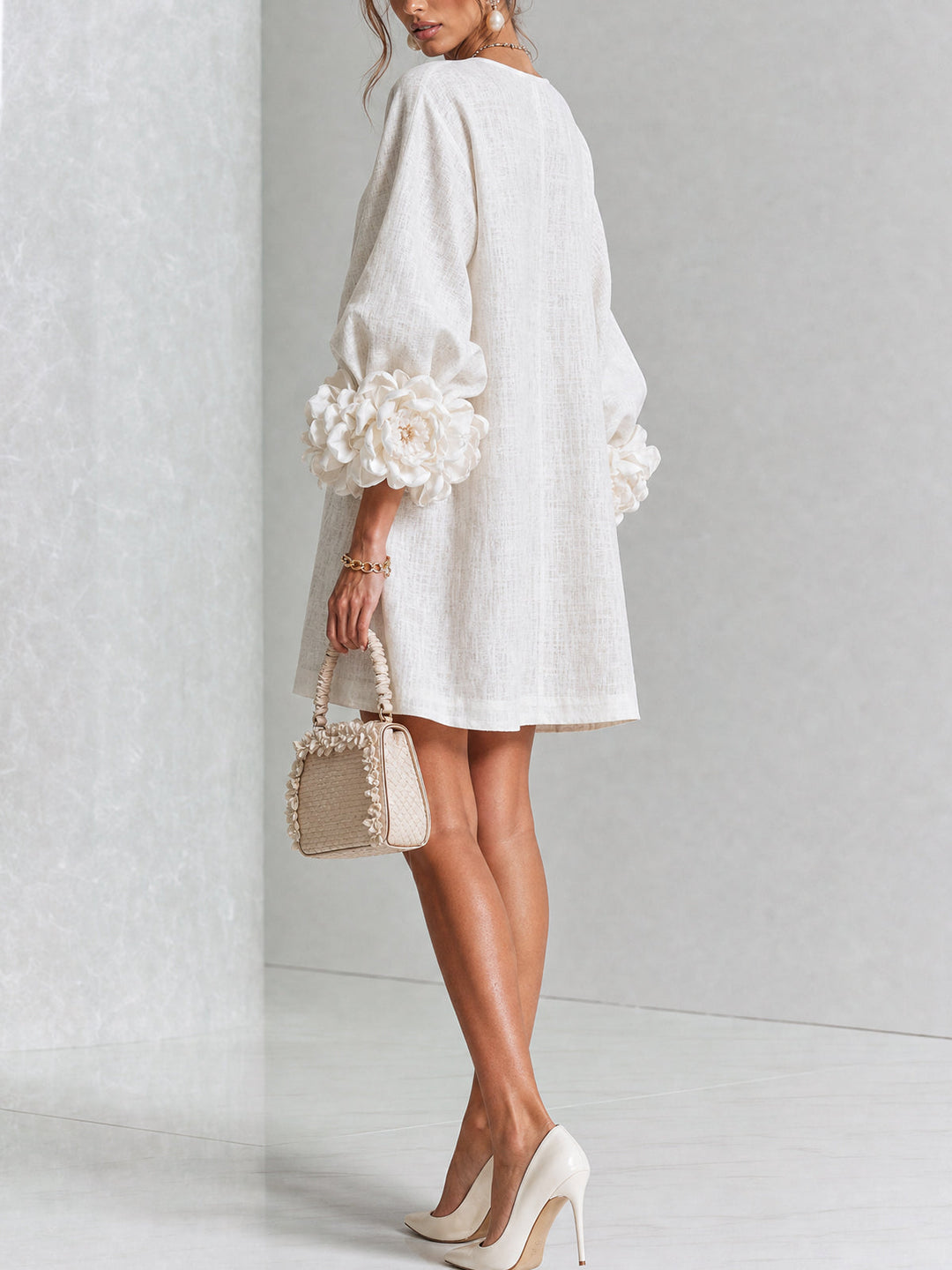 Rosalie™ | Floral Statement Sleeve Dress