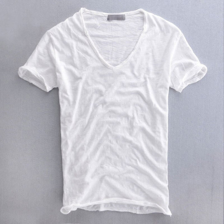 Lorenzo™ | Organic Cotton V-Neck T-Shirt