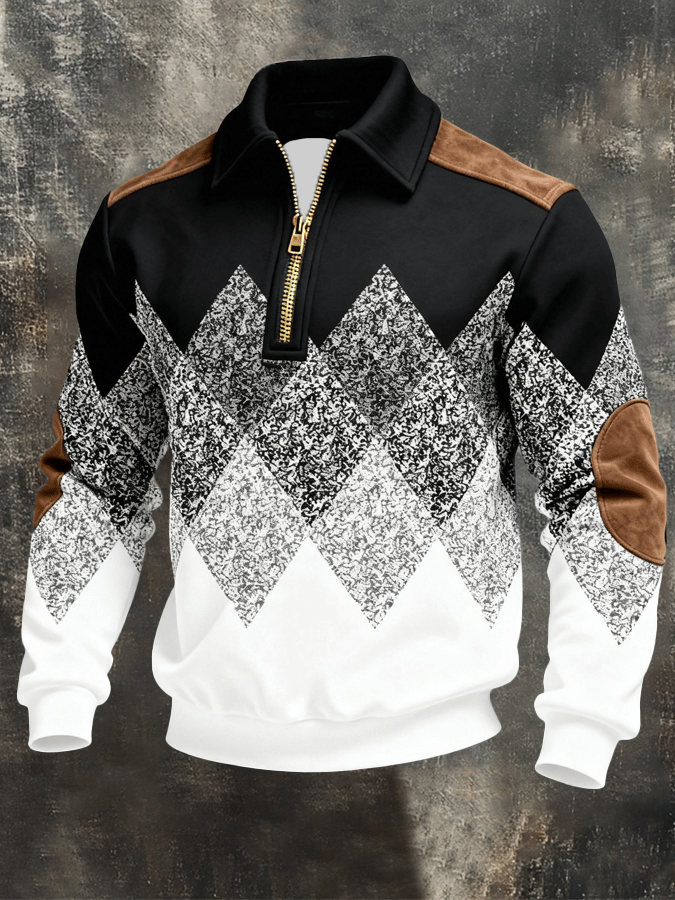Hendrix™ | The Retro Color Block Zip Sweatshirt