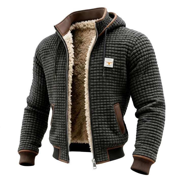 Callahan™ | The Retro Waffle-Texture Bomber Jacket