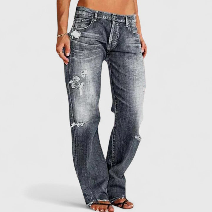 Remy™ | The Distressed Straight-Leg Jeans